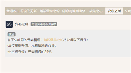 原神久岐忍多少精通合格 久岐忍毕业条件一览