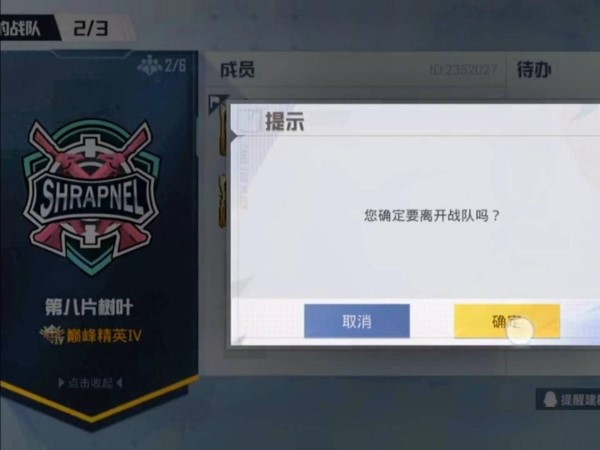 和平精英战队邀请在邮箱同意