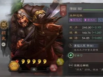 三国志战略版颜良加点分享