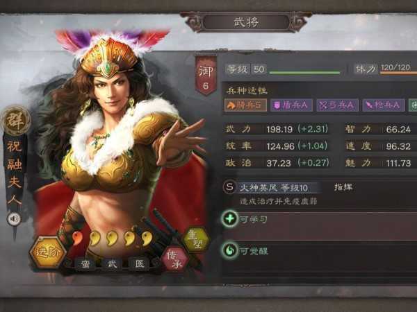 三国志战略版祝融夫人兵书分享