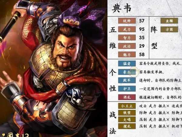 三国志战略版典韦战法选择 三国最强武力之一