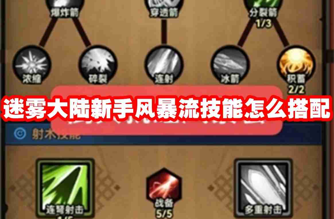 迷雾大陆新手风暴流技能怎么搭配 迷雾大陆新手风暴流玩法攻略