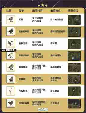 心动小镇五子雀在哪里出现