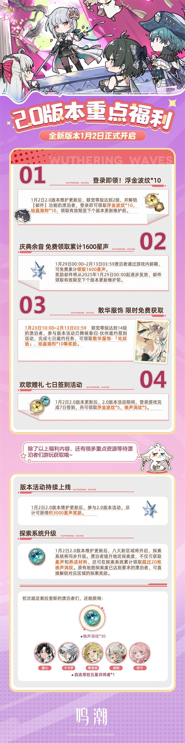 《鸣潮》2.0版本重点福利一览5