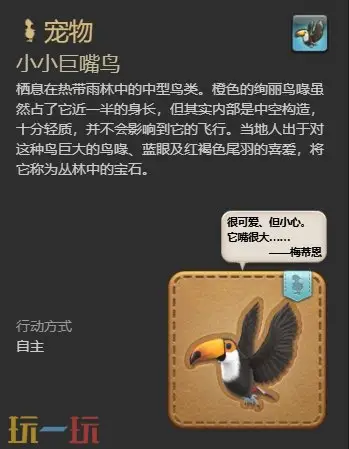 ff14小小巨嘴鸟获取攻略 7.1新宠物小小巨嘴鸟获得方法