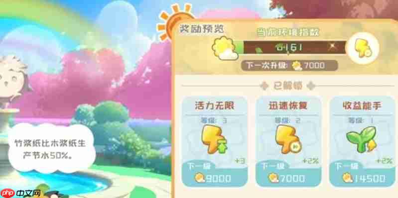 碳碳岛环境指数怎么提升 环境指数快速增加方法