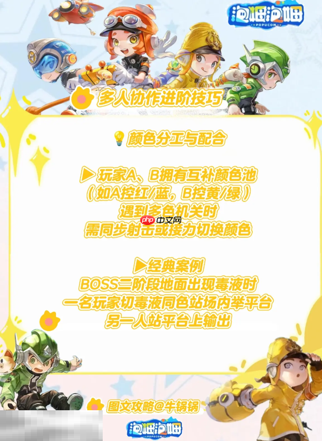 泡姆泡姆多人合作怎么玩 颜色分工配合技巧分享