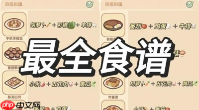 我的休闲时光菜单四级料理大全做法菜谱清单