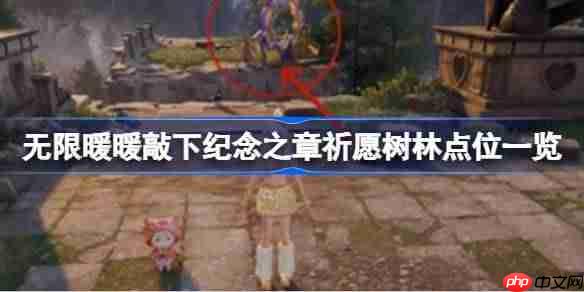 无限暖暖敲下纪念之章祈愿树林点位一览